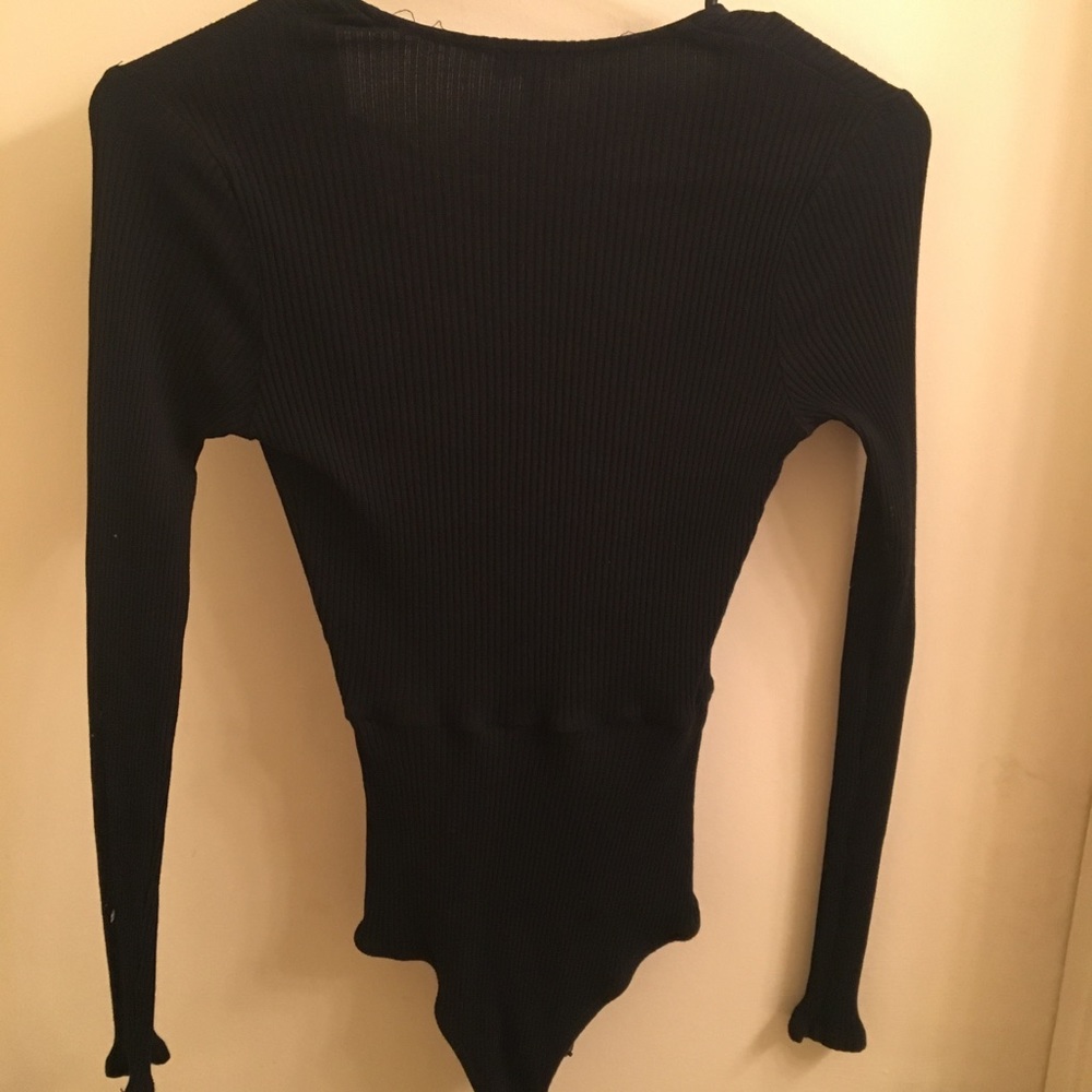 TOBI black lace up body suit - Picture 2 of 5